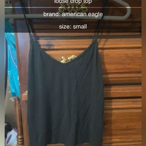Loose black crop top